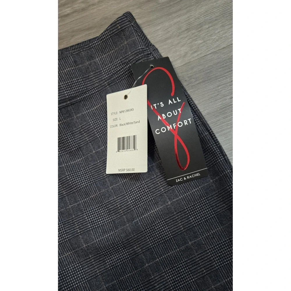 NWT Zac & Rachel Womens Stretch Figure Defining Pull On Pants Plaid Size Large - Picture 6 of 12